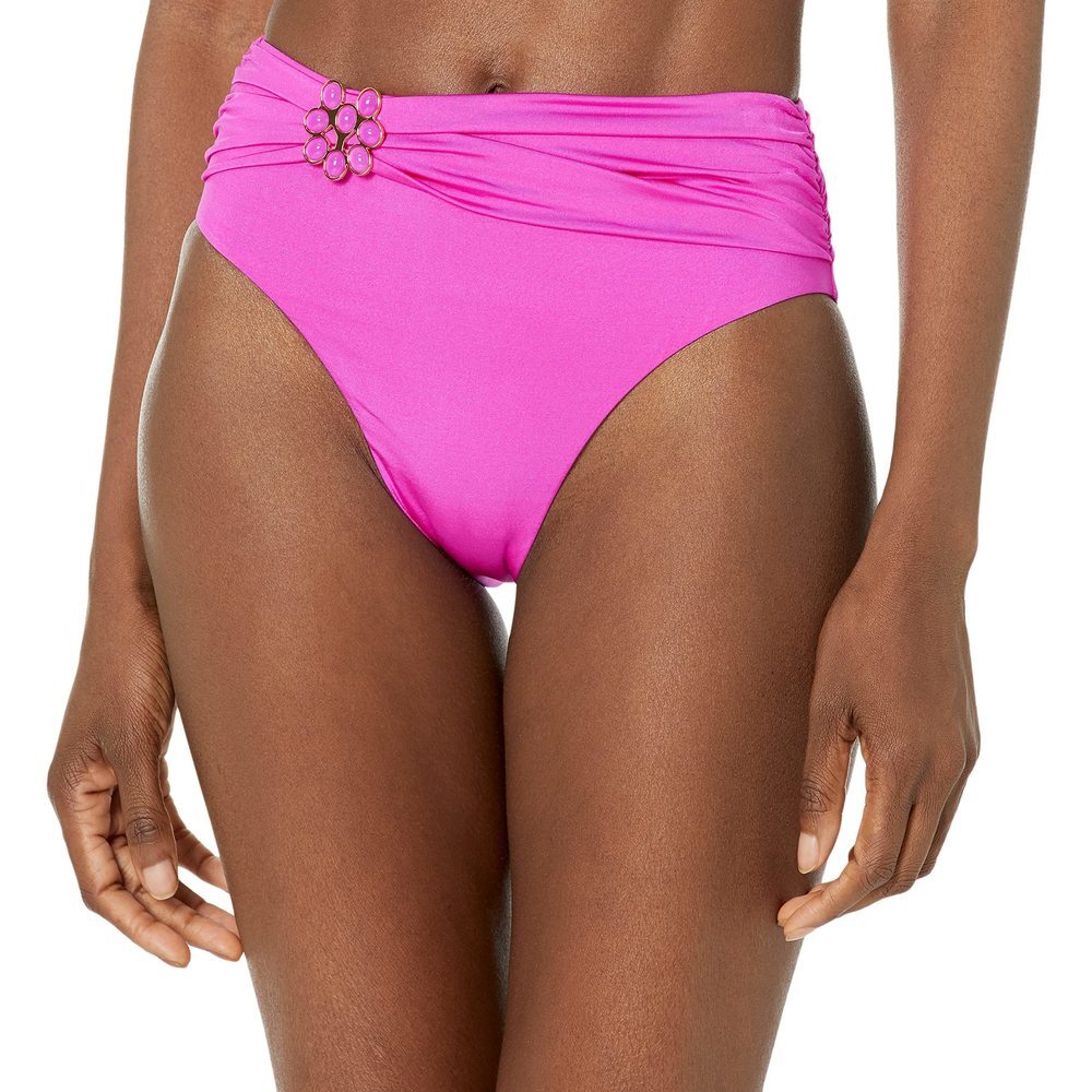 Trina Turk Women's Standard Atlas High Waist Bikini Bottom, Orchid, 12